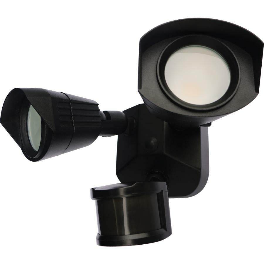 65-221 Nuvo 2-Head Non-Dimmable Security Light With Motion Sensor, (2) LED Lamp, 120 V, Die Cast Aluminum Housing