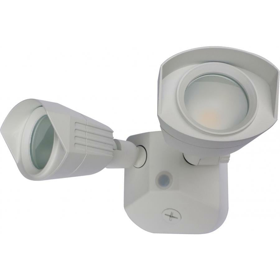 65-216 Nuvo 2-Head Non-Dimmable Security Light, (2) Lamp, 100 to 277 V, White Housing