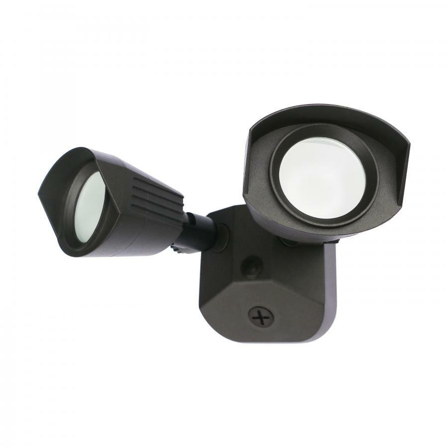 65-218 Nuvo 2-Head Non-Dimmable Security Light, (2) Lamp, 100 to 277 V, Bronze Housing