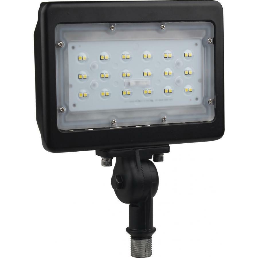 65-536 Nuvo Medium Non-Dimmable Flood Light, LED Lamp, 100 to 277 V, Bronze Housing