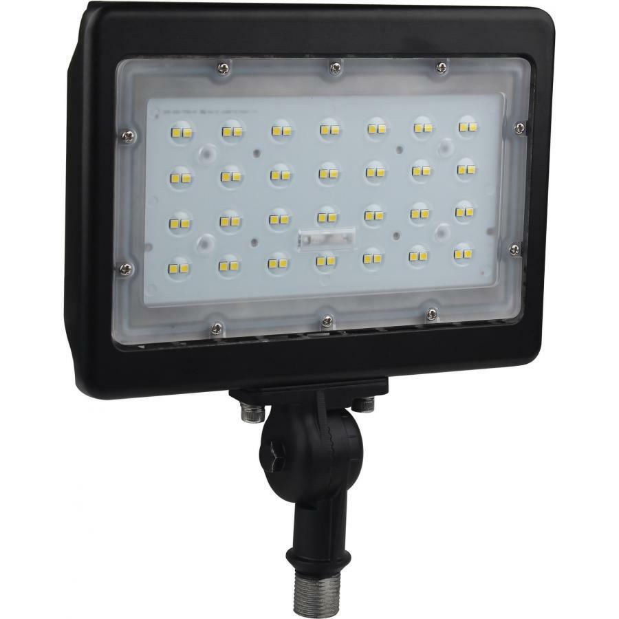 65-537 Nuvo Large Non-Dimmable Flood Light, LED Lamp, 100 to 277 V, Bronze Housing
