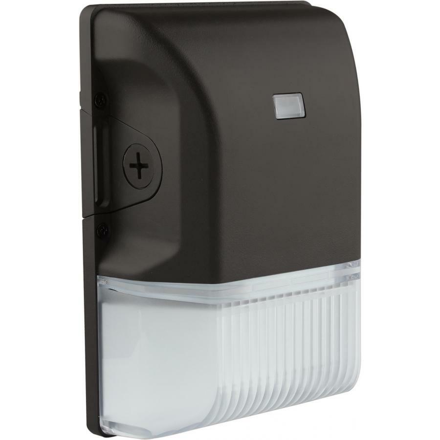 65-266 Nuvo Non-Dimmable Small Utility LED Wallpack With Photocell, (1) LED Lamp, 100 to 277 V, Black Housing