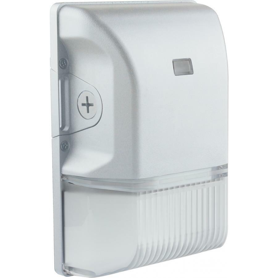 65-270 Nuvo Non-Dimmable Small Utility LED Wallpack With Photocell, (1) LED Lamp, 100 to 277 V, White Housing