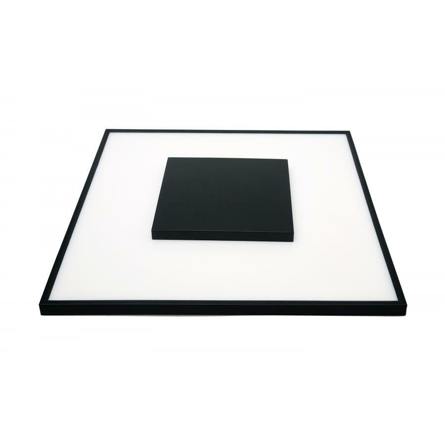 62-1520 Nuvo Blink Luxe Dimmable Square Flush Mount Light Fixture, 120 to 277 V, Black Housing