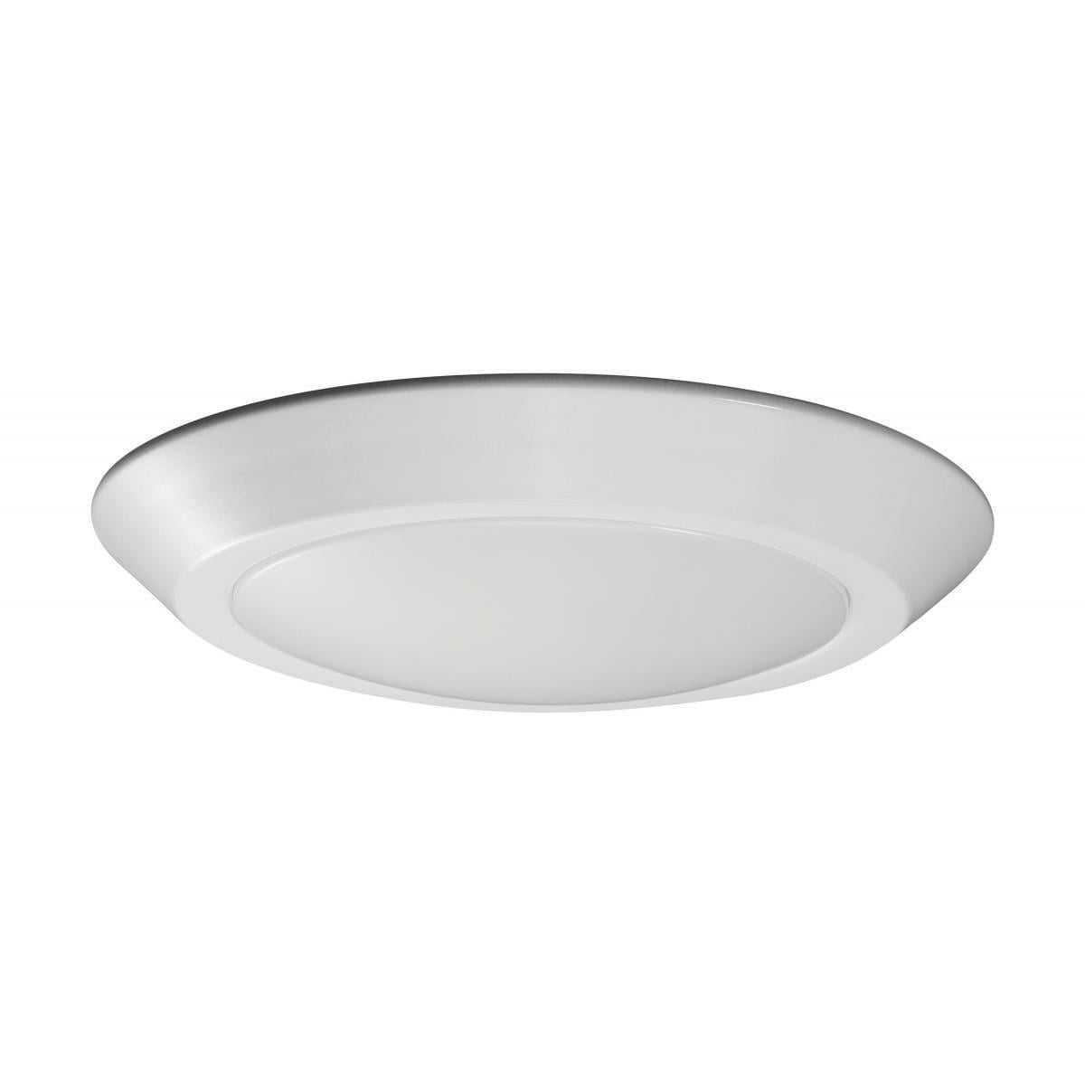 62-1261R1 Nuvo Contemporary Round LED Flush Mount Disk Light, 15 W Fixture, 120 VAC, White Housing