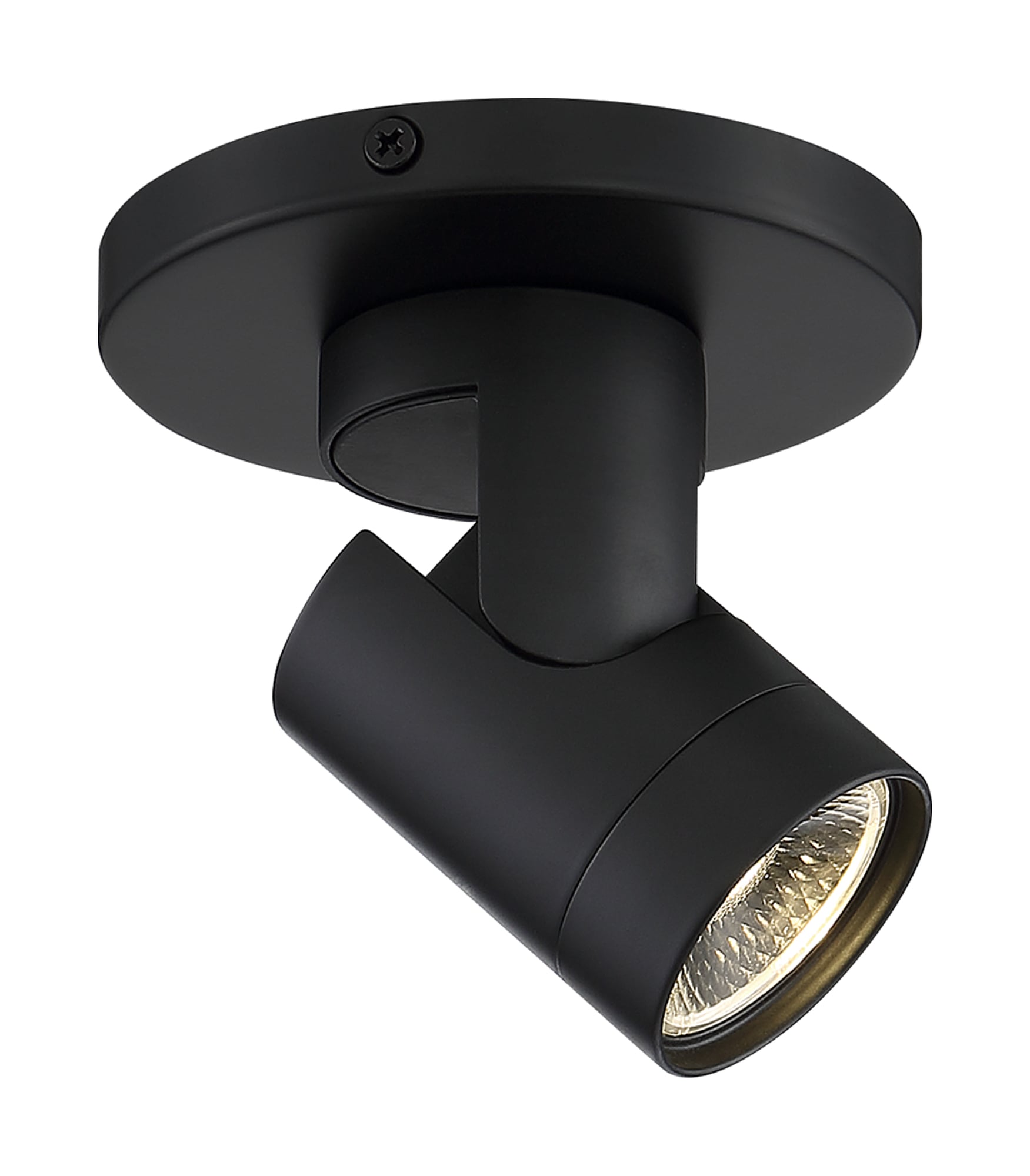 62-1105 Nuvo 1-Head Close-to-Ceiling Barrel Head Monopoint LED Spotlight Fixture With 36 deg Beam Angle, (1) Lamp, 12 W Fixture, 120 V AC, Black Housing