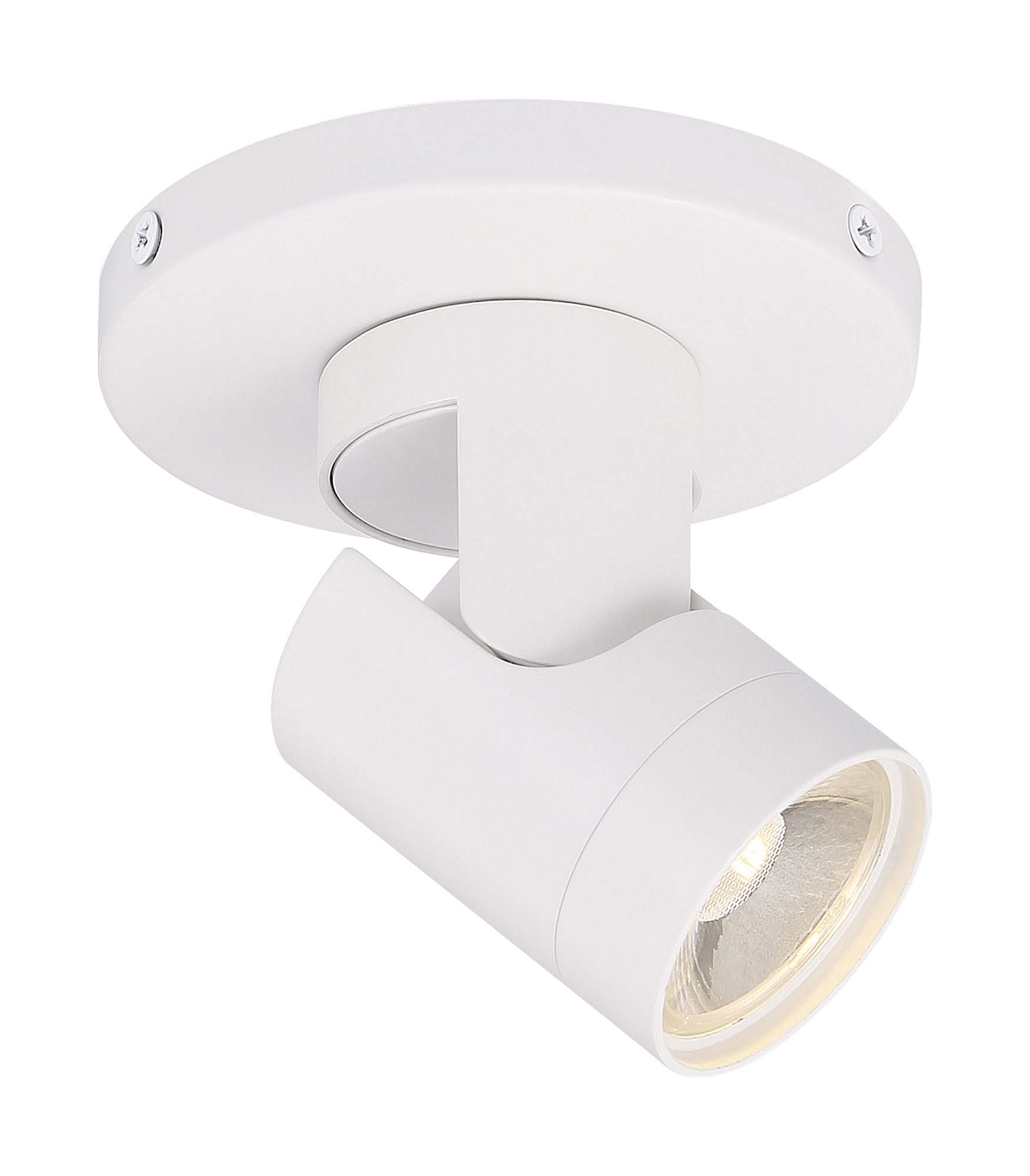 62-1106 Nuvo 1-Head Close-to-Ceiling Barrel Head Monopoint LED Spotlight Fixture With 36 deg Beam Angle, (1) Lamp, 12 W Fixture, 120 V AC, White Housing