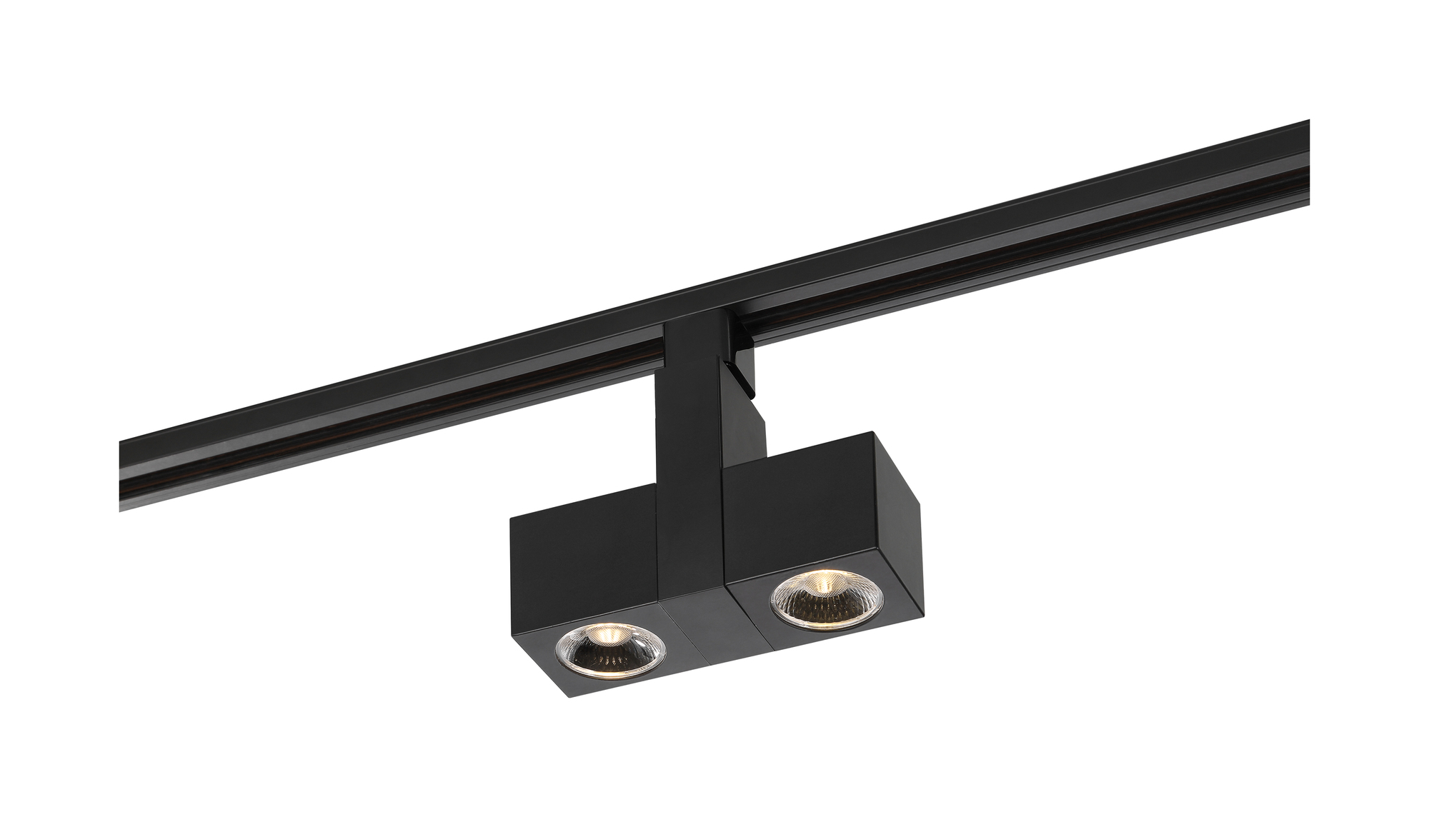 TH484 Nuvo Dimmable Track Head, LED Lamp, 24 W Fixture, 120 V AC, Dual Square Head, 6-1/2 in Max Extension