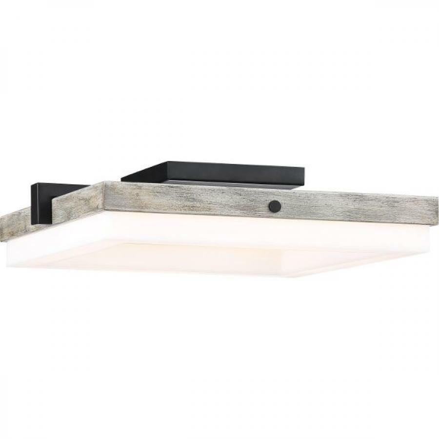 62-1552 Nuvo Alta Dimmable Semi-Flush Light, (1) Lamp, 120 V, Black-Gray Wood Housing