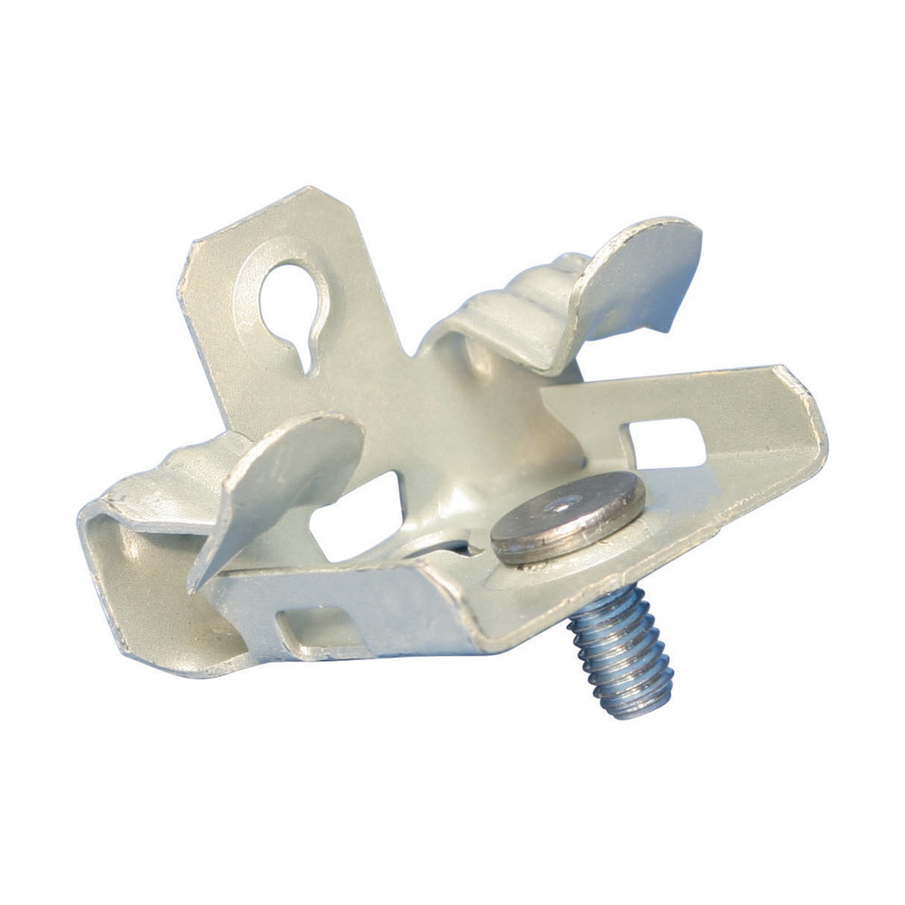 M912S Hammer-On Flange Clip With Stud, 9/16 to 3/4 in THK Flange, 25/75/100 lb Load, Spring Steel, Caddy Armor