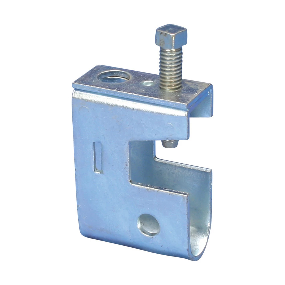 BC100000EG Multi-Function Beam Clamp, 1/2 in Rod, 3/4 in THK Flange, 300/500 lb Static Load, Steel, Electro-Galvanized