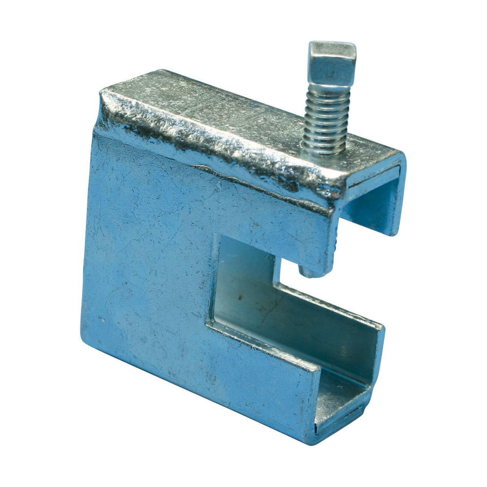 BC130037EG Standard Duty Welded Beam Clamp, 3/8 in Rod, 7/8 in THK Flange, 650 lb Static Load, Steel, Electro-Galvanized
