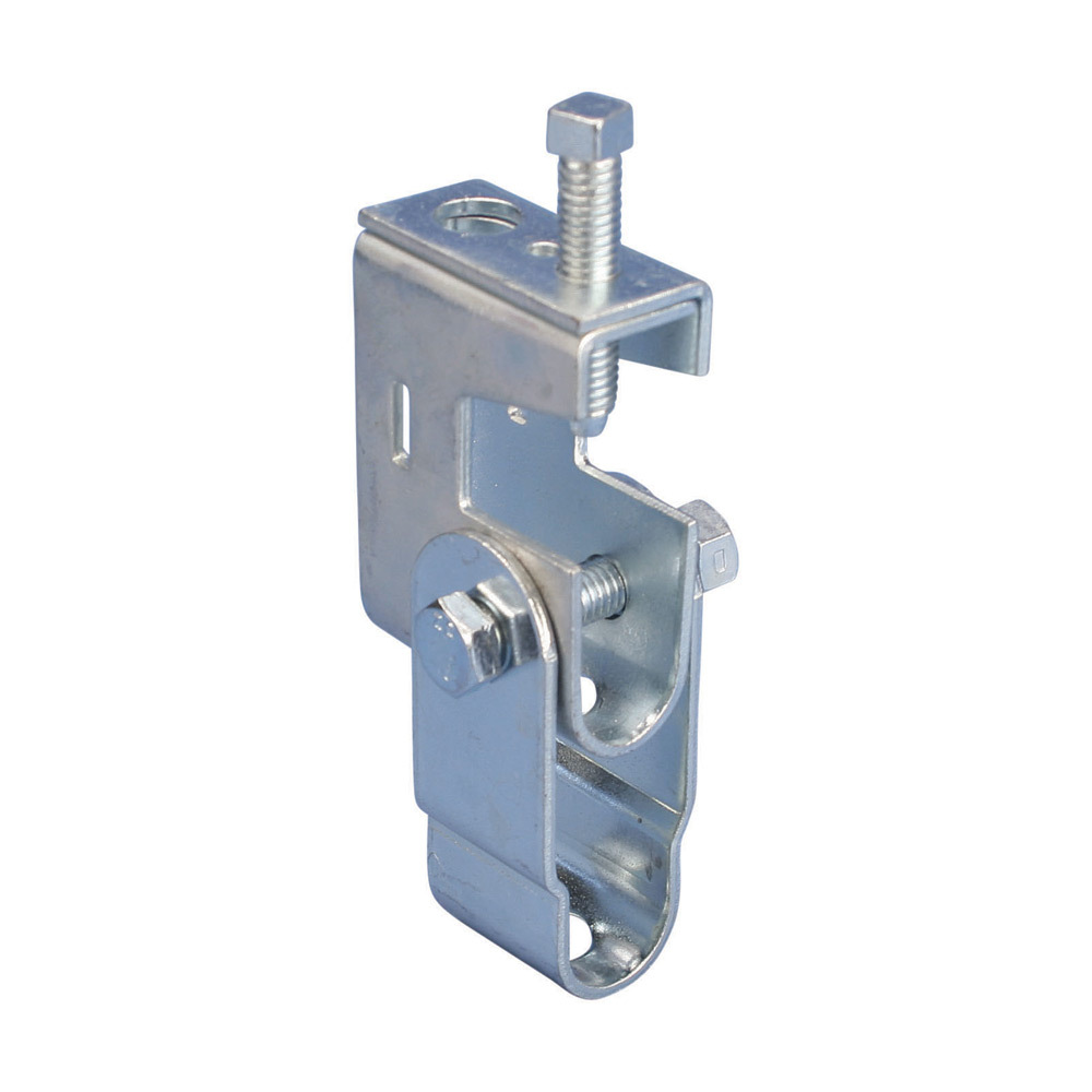 BC101500EG Beam Clamp With BC15 Swivel, 1/2 in Rod, 3/4 in THK Flange, 500 lb Static Load, Steel, Electro-Galvanized