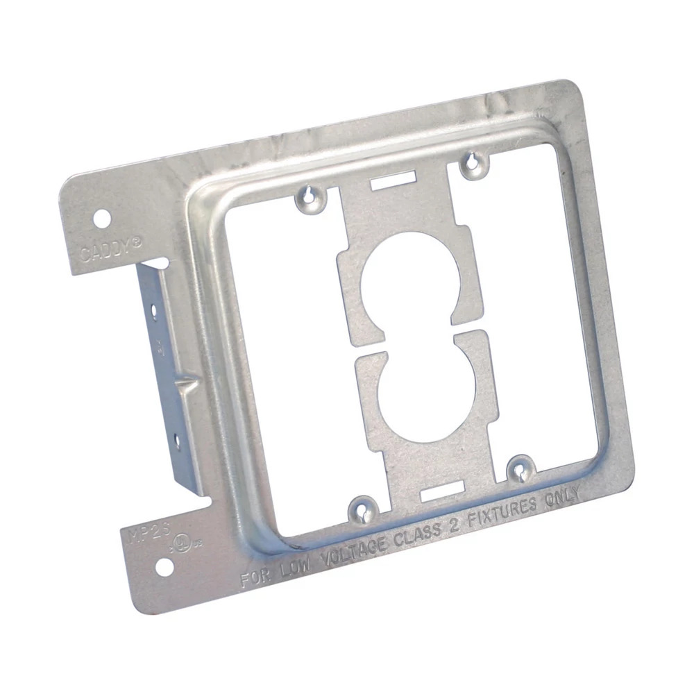 MP2S Mounting Plate, For Use With Low Voltage Class 2 Outlet, Fastened Mount, Steel