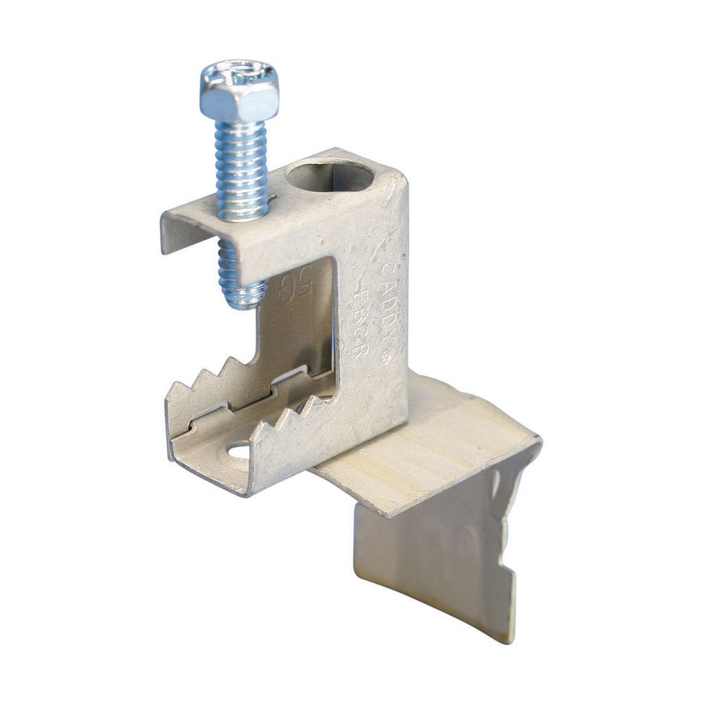 CATHPBCB CAT HP J-Hook Clip to BC Beam Clamp, 60 lb Static Load, For Use With High Performance Cable Support System, Beam Mount, Spring Steel/Steel