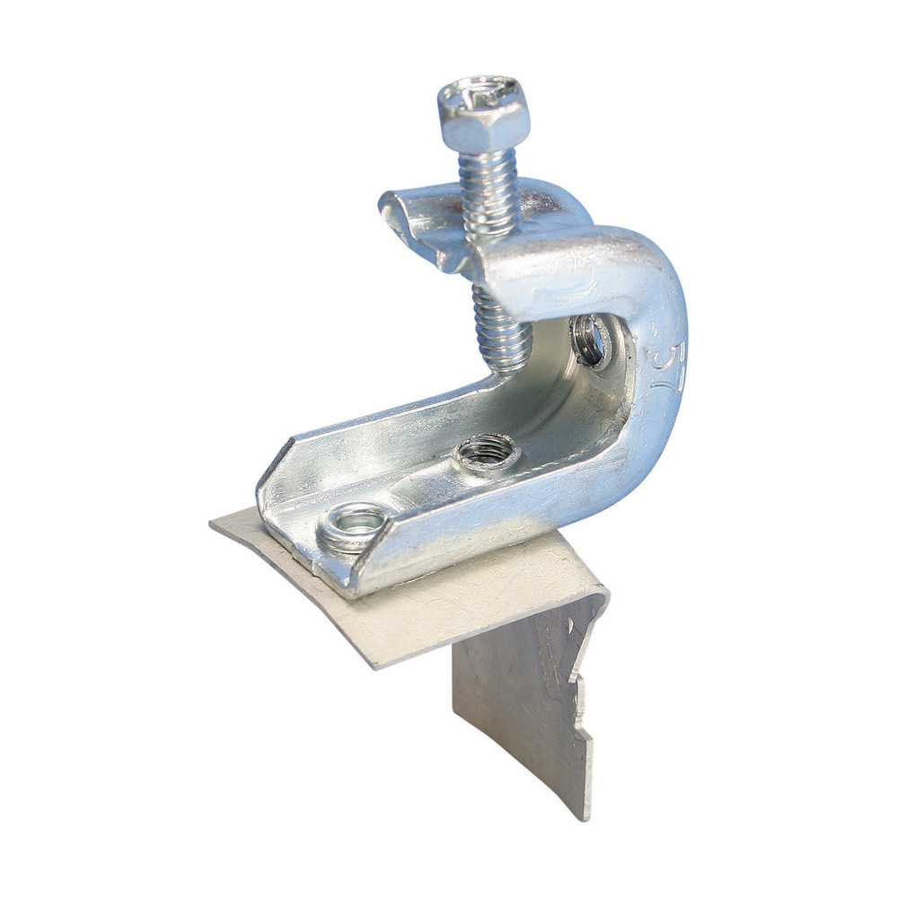 CATHPBC200B CAT HP J-Hook Clip to BC200 Beam Clamp, 100 lb Static Load, For Use With High Performance Cable Support System, Beam Mount, Spring Steel/Steel