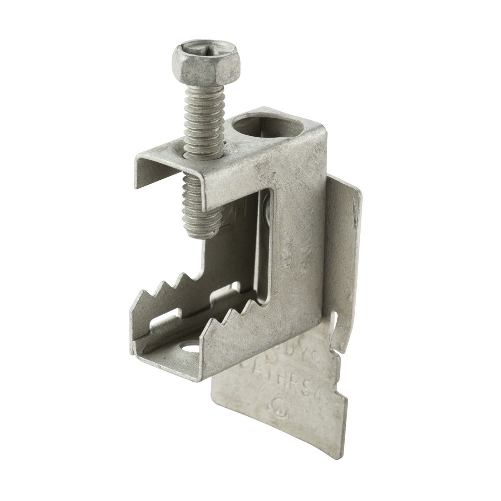 CATHPBC CAT HP J-Hook Clip to BC Beam Clamp, 100 lb Static Load, For Use With High Performance Cable Support System, Spring Steel/Steel