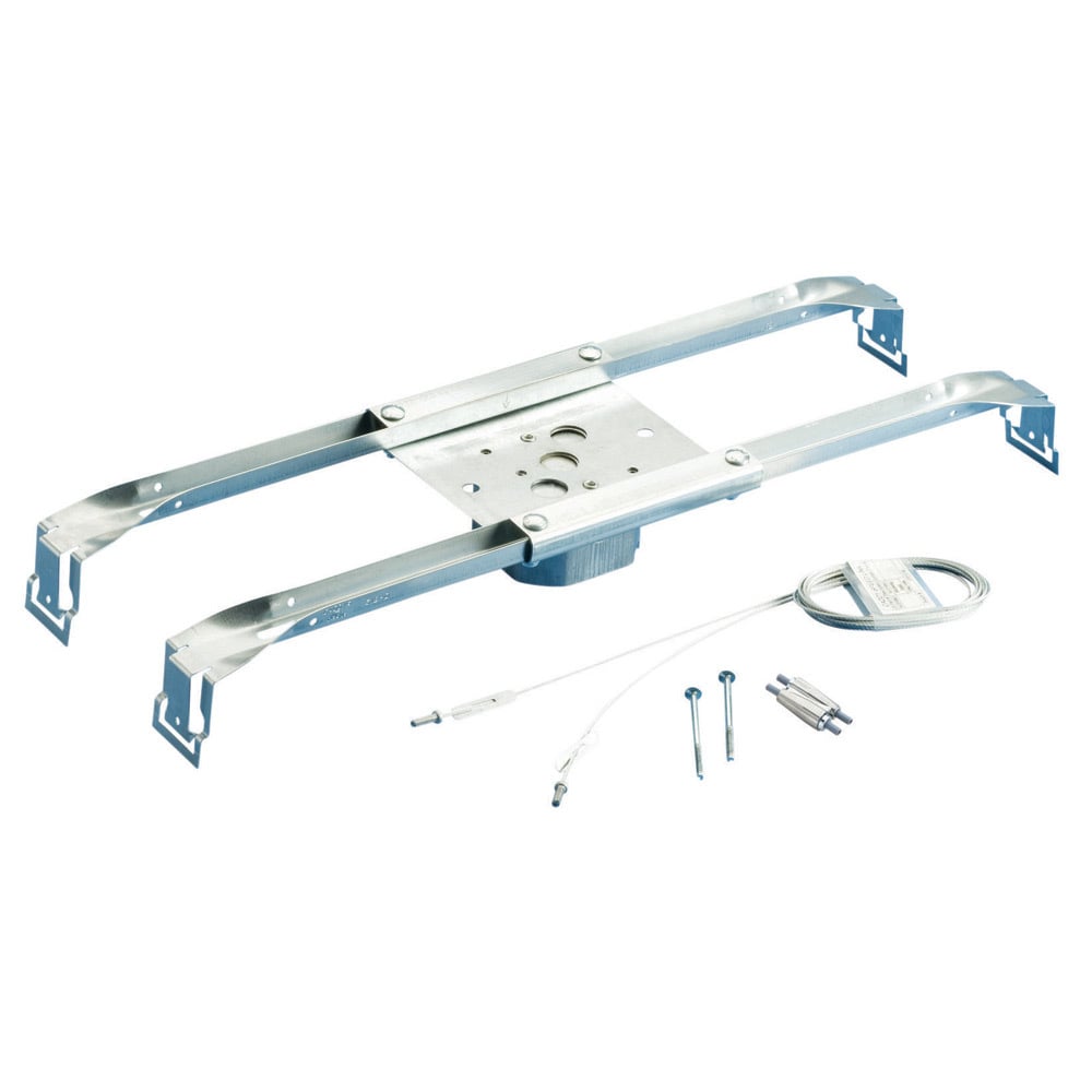 512HDFM70 Heavy Duty Fan Fixture Mount Kit, Steel, 70 lb Capacity, 2 Gangs, 7 Knockouts, 4 in L x 4 in W x 2-1/8 in D