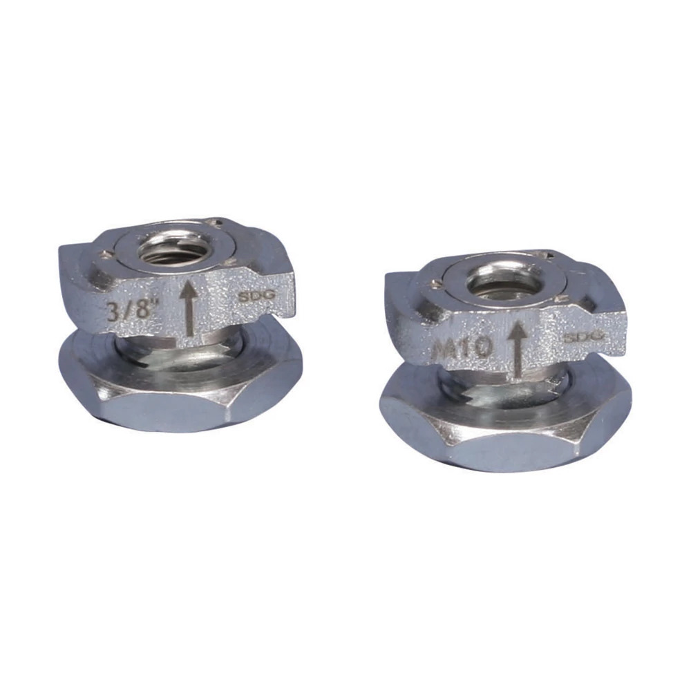 CRLS37EG Rod Lock Channel Nut, 3/8 in Thread, 750 lb Static Load, For Use With Standard Strut Channel, Cast Iron
