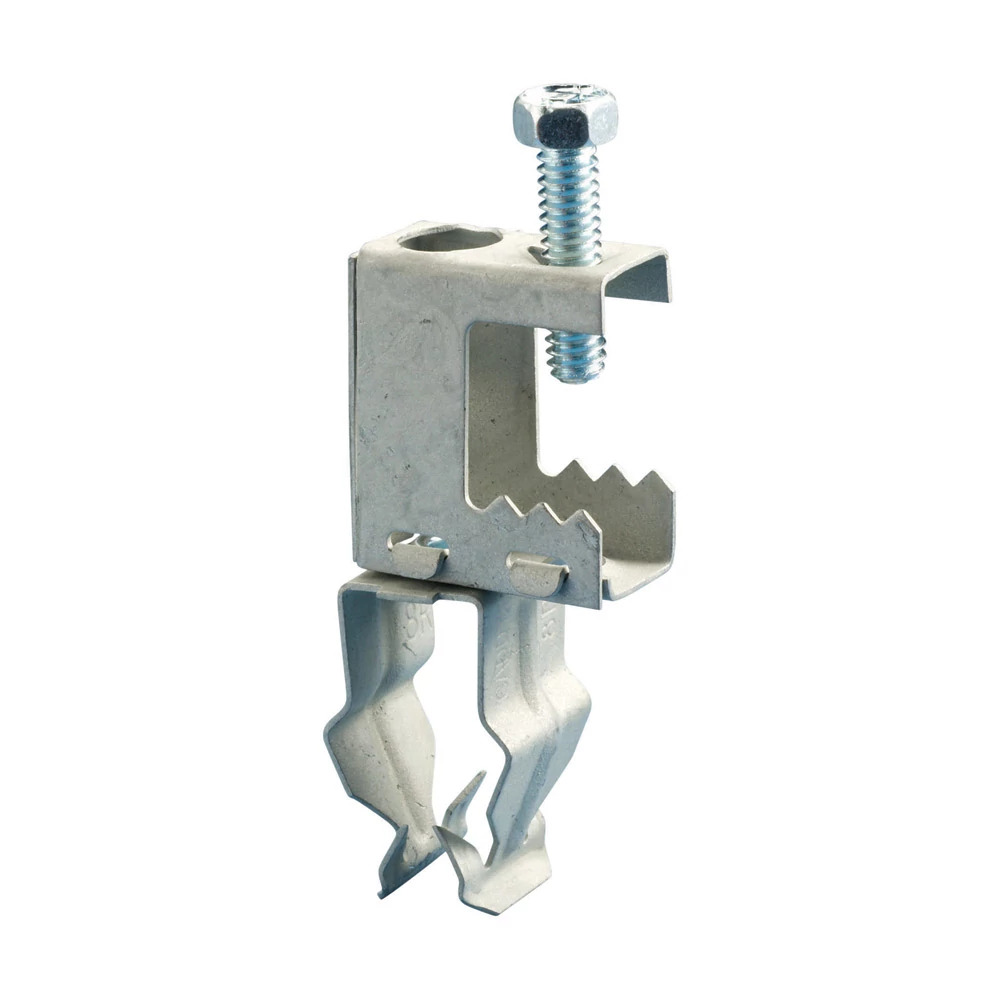 BC8P BC-P Conduit to Beam Clamp, 1/2 in EMT Conduit, 1/2 in THK Flange, 25 lb Ultimate Static Load, Spring Steel, Caddy Armor
