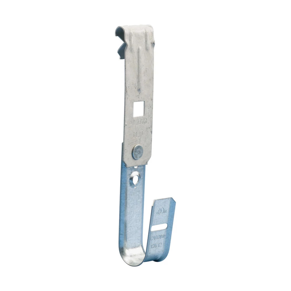 CAT12VF14 Cablecat J-Hook With C-Purlin Clip, 3/4 in Dia, For Use With Cable Support System, Spring Steel/Steel