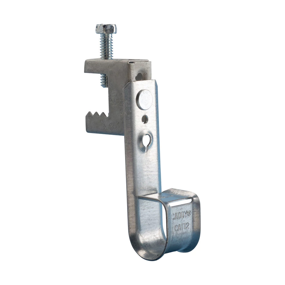 CAT12BC CAT 12 Cablecat J-Hook With BC Beam Clamp, 3/4 in Dia, For Use With Cable Support System, Steel