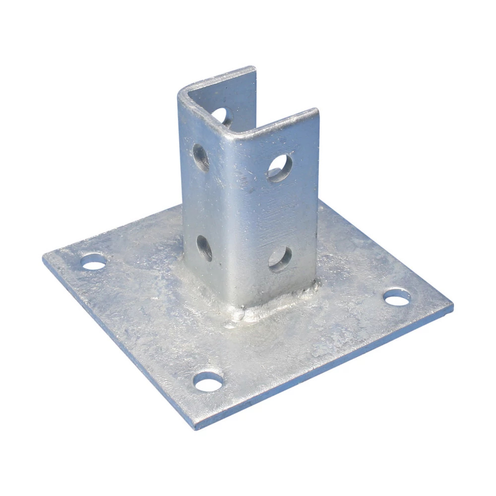 P11SQ000EG Square Post Base, 3-1/2 in H Base, For Use With ERISTRUT Type A Strut Channel, Steel