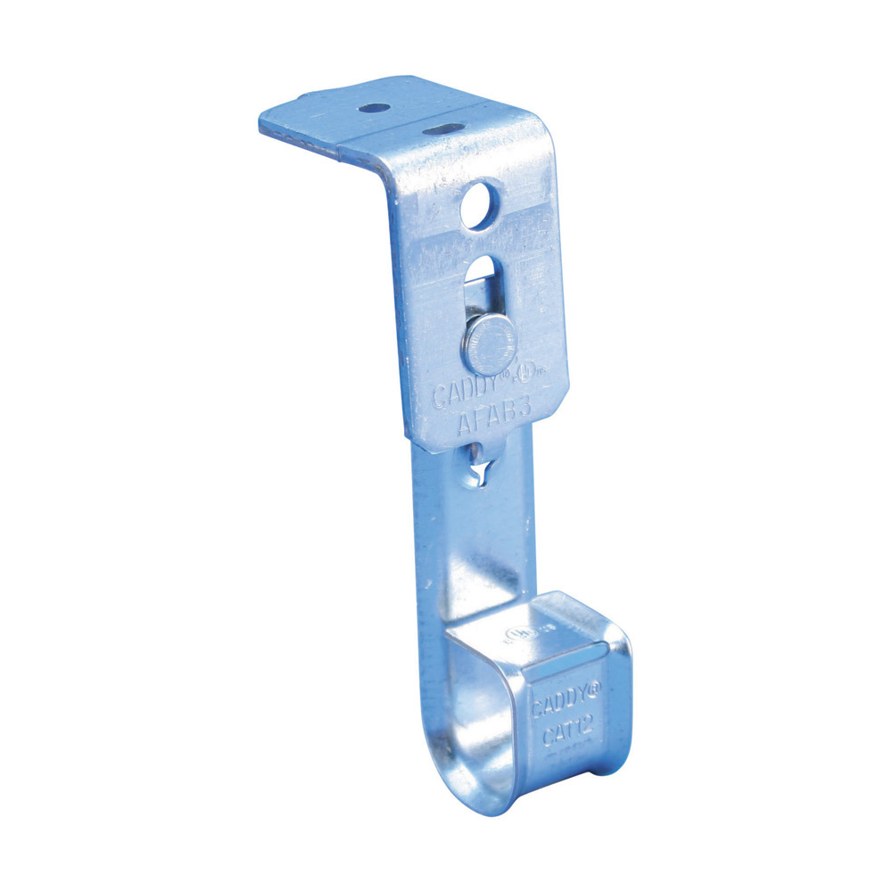 CAT12AFAB3 Cablecat J-Hook With Pin Driven Angle Bracket, 3/4 in Dia, For Use With Cable Support System, Steel