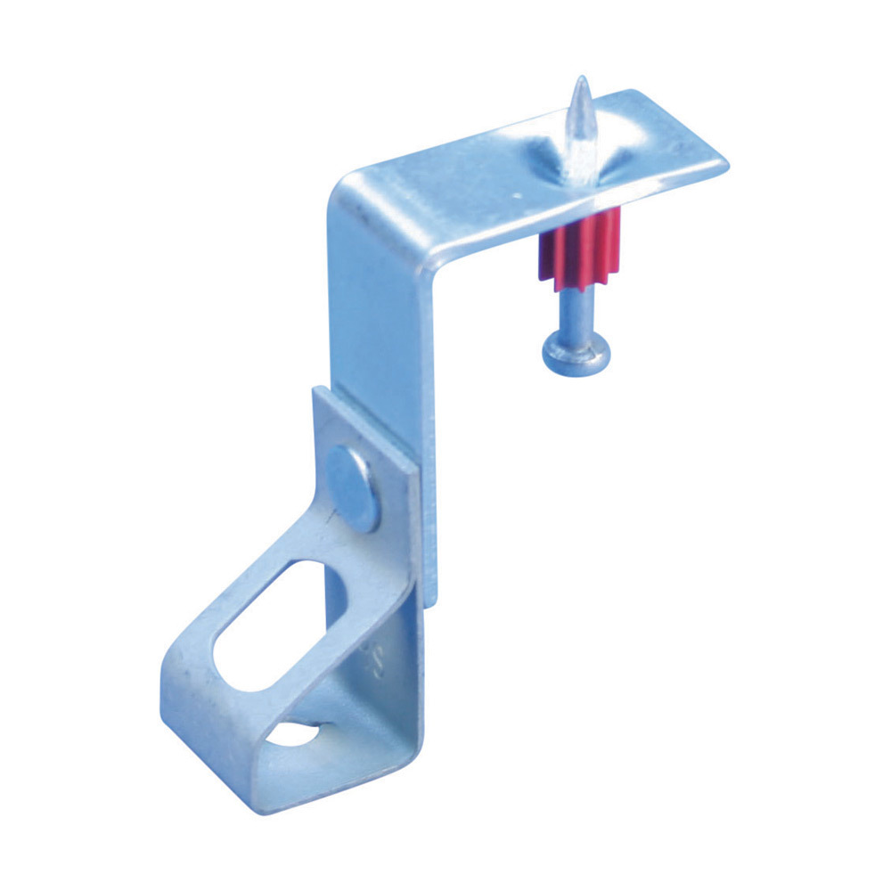 6TIBSF Thread Install Rod Hanger With Shot Fire Bracket, 100 lb Static Load, Spring Steel/Steel, Caddy Armor/Electro-Galvanized