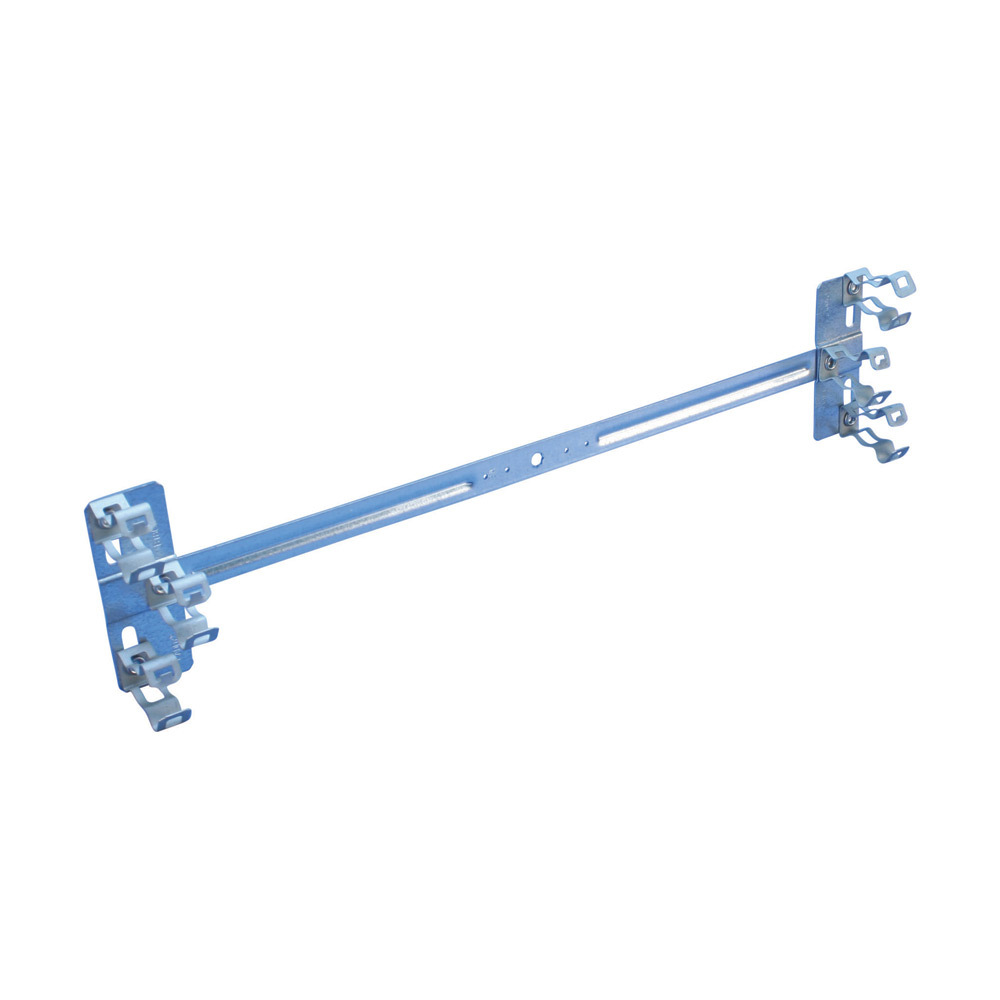 6M3B18ACO B18-CO3 Combination Box/Multiple Conduit Hanger With (3) Conduit Clips, 3/8 in Conduit, Spring Steel