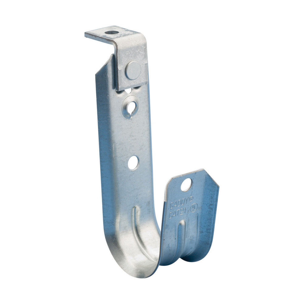 CAT21AB CAT 21 J-Hook With Angle Bracket, 1-5/16 in Dia, For Use With Low Voltage Cable, Steel