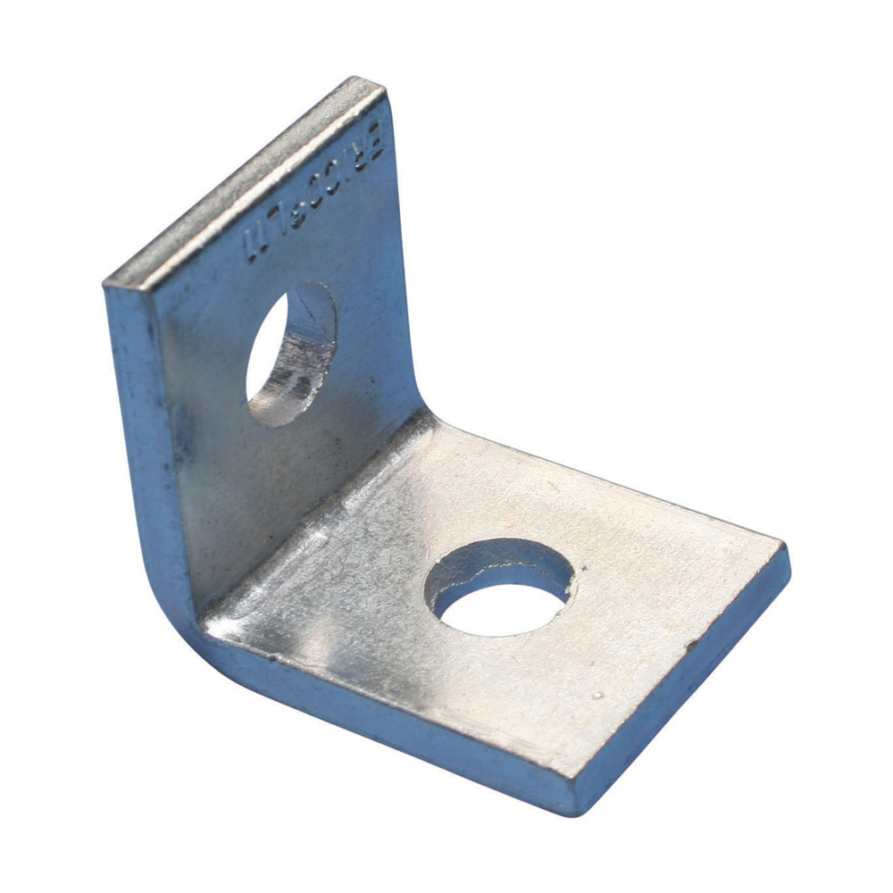 L100000EG Angle Bracket, 2 Holes, 2-1/4 in L x 1-5/8 in W x 1/4 in THK, Steel