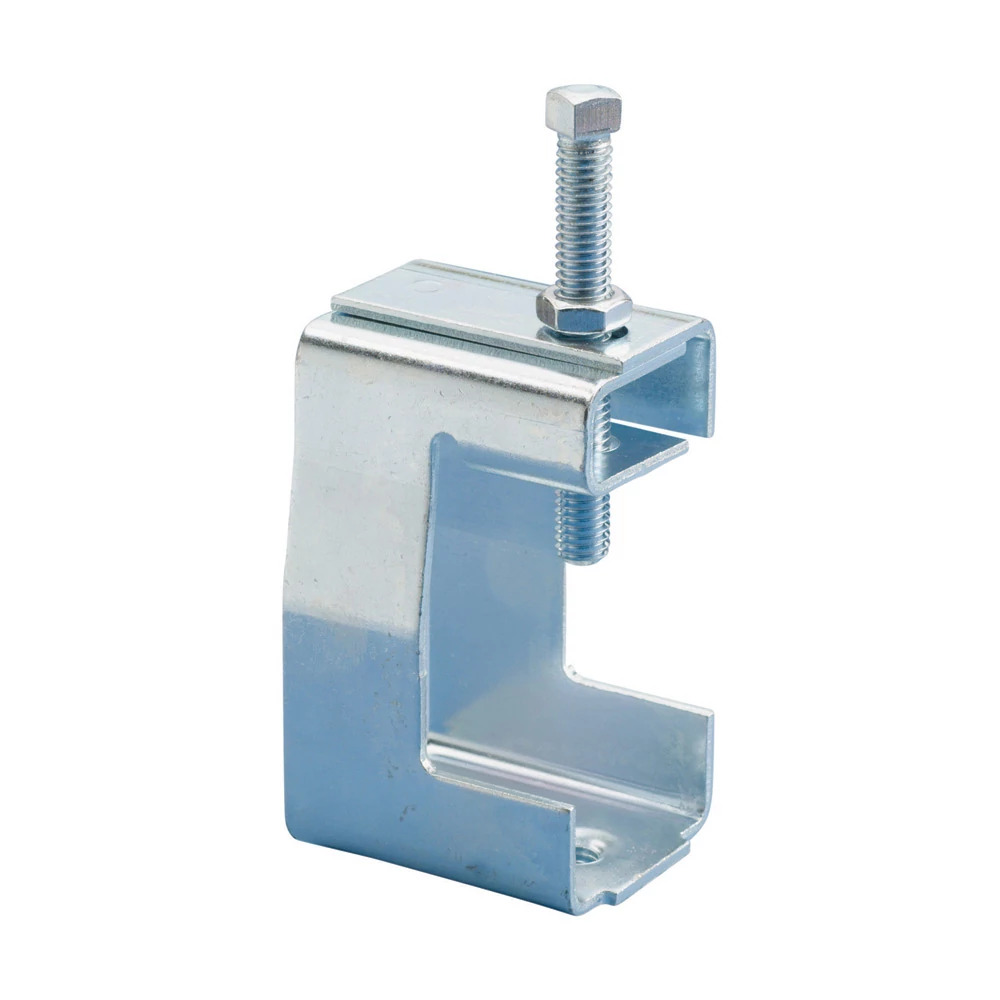 ERISTRUT STCB6 Dual Purpose Multi-Functional Wide Mouth Strut and Rod Beam Clamp With Bolt, 2 in THK Flange, 400 lb Static Load, Steel