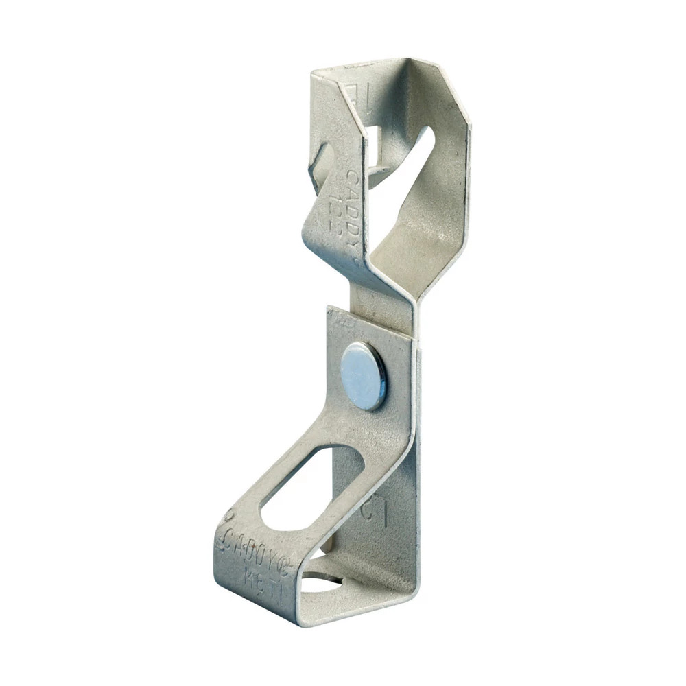 1224TI 122-TI/T Threaded Rod to Z-Purlin Clip, 1/4 in Hole, 1/16 to 1/4 in THK Flange, 100 lb Load, Spring Steel, Caddy Armor