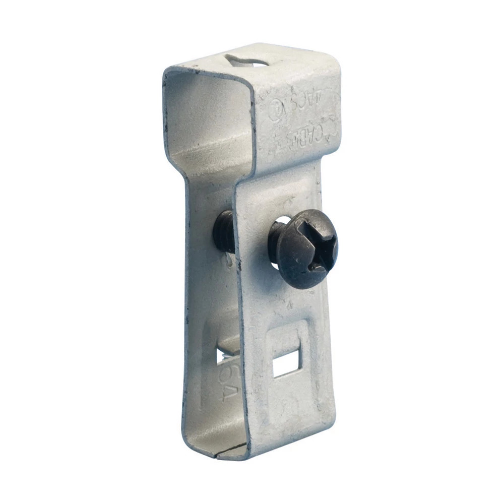 4ACS Conduit/Box to T-Grid Support With Screw, 1/4 in, Threaded Clip, Spring Steel, Caddy Armor
