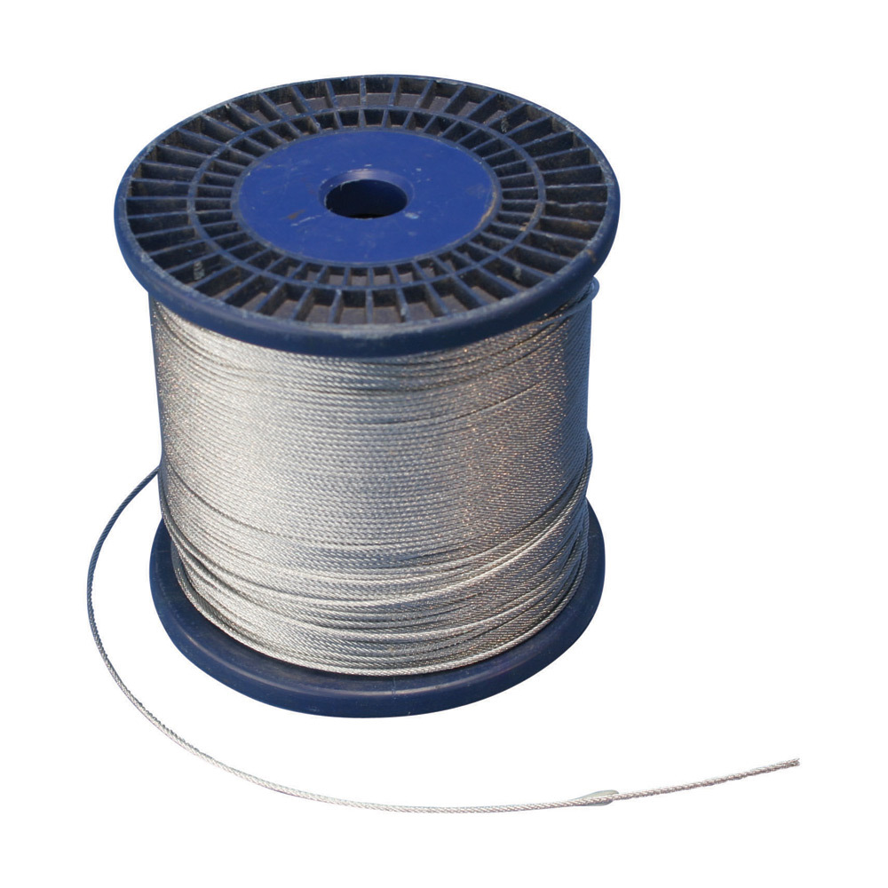 SLC3L1000SP Wire Spool, 3 mm Dia x 1000 ft L, 200 lb Load, Steel, Electro-Galvanized