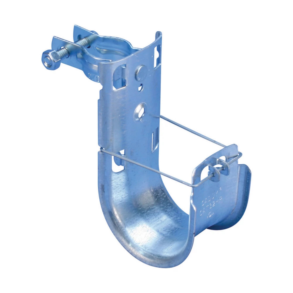 CAT16HPCD1B CAT HP J-Hook With Pedestal Clamp, 1 in Dia, 60 lb Static Load, For Use With High Performance Cable Support System, Steel