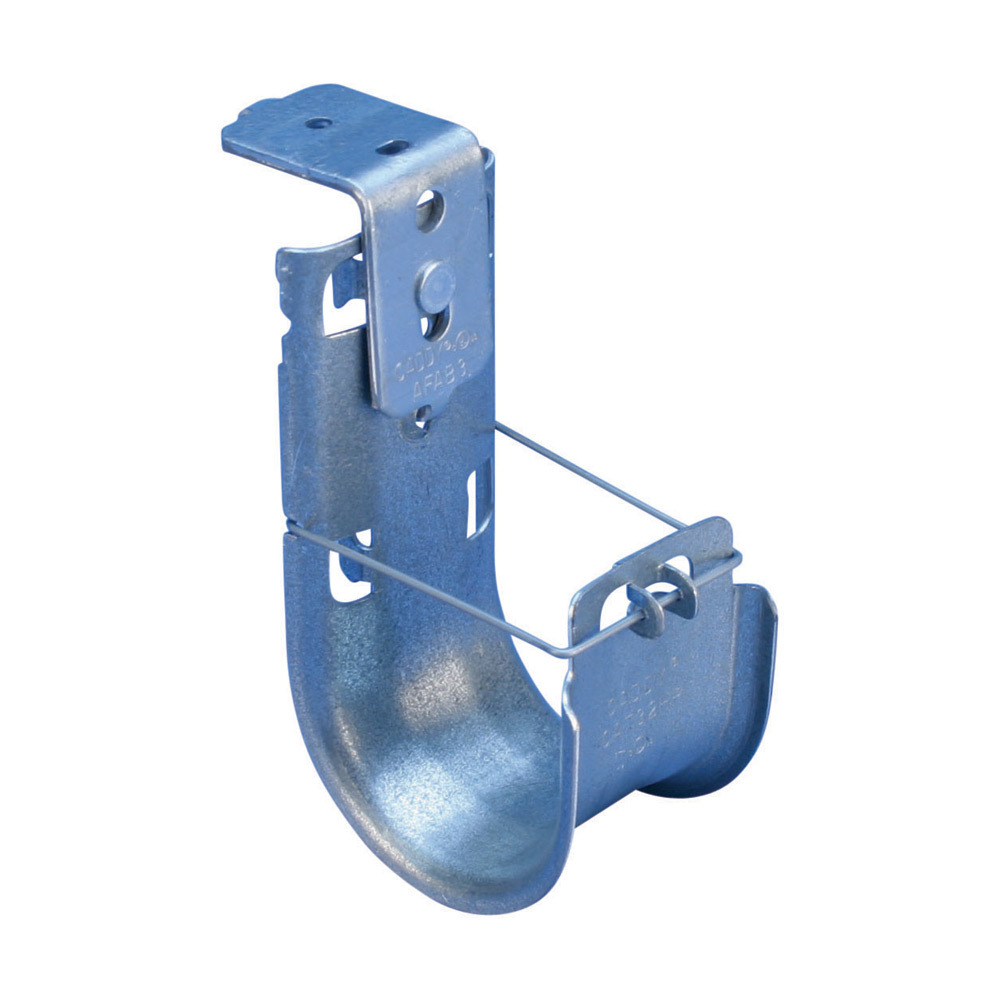 CAT64HPAFAB6 CAT HP J-Hook With Pin Driven Angle Bracket, 4 in Dia, 60 lb Static Load, For Use With High Performance Cable Support System, Steel