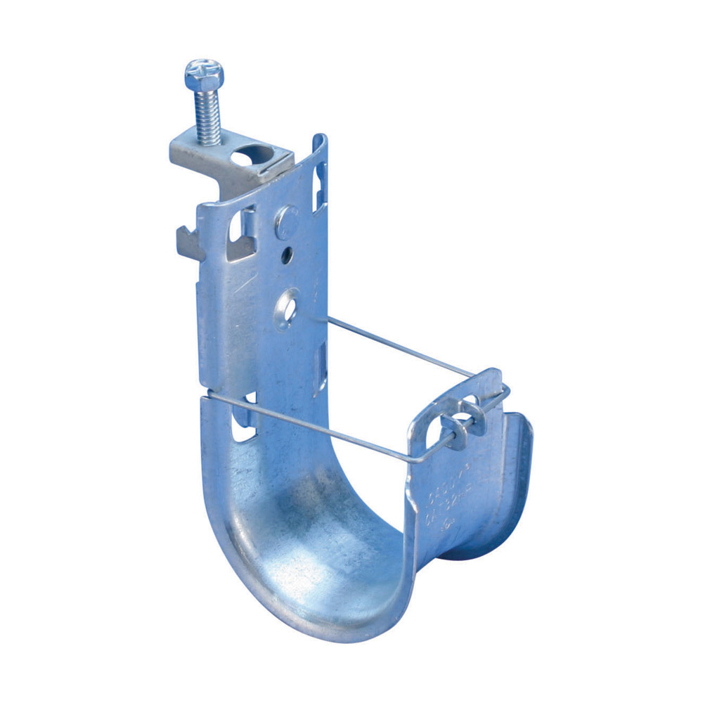 CAT64HPBC CAT HP J-Hook With BC Beam Clamp, 4 in Dia, 60 lb Static Load, For Use With High Performance Cable Support System, Spring Steel/Steel
