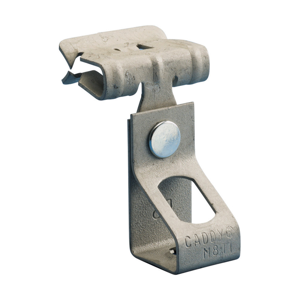 4TI58 H-TI/T Rod to Flange Clip, 5/16 to 1/2 in Flange, 200 lb Static Load, Spring Steel, Caddy Armor