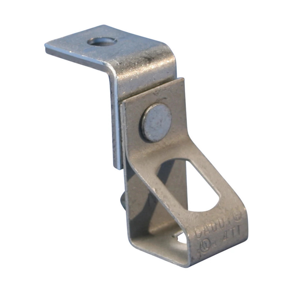 6TB Thread Install Rod Hanger With Angle Bracket, 160 lb Static Load, Spring Steel/Steel, Pre-Galvanized