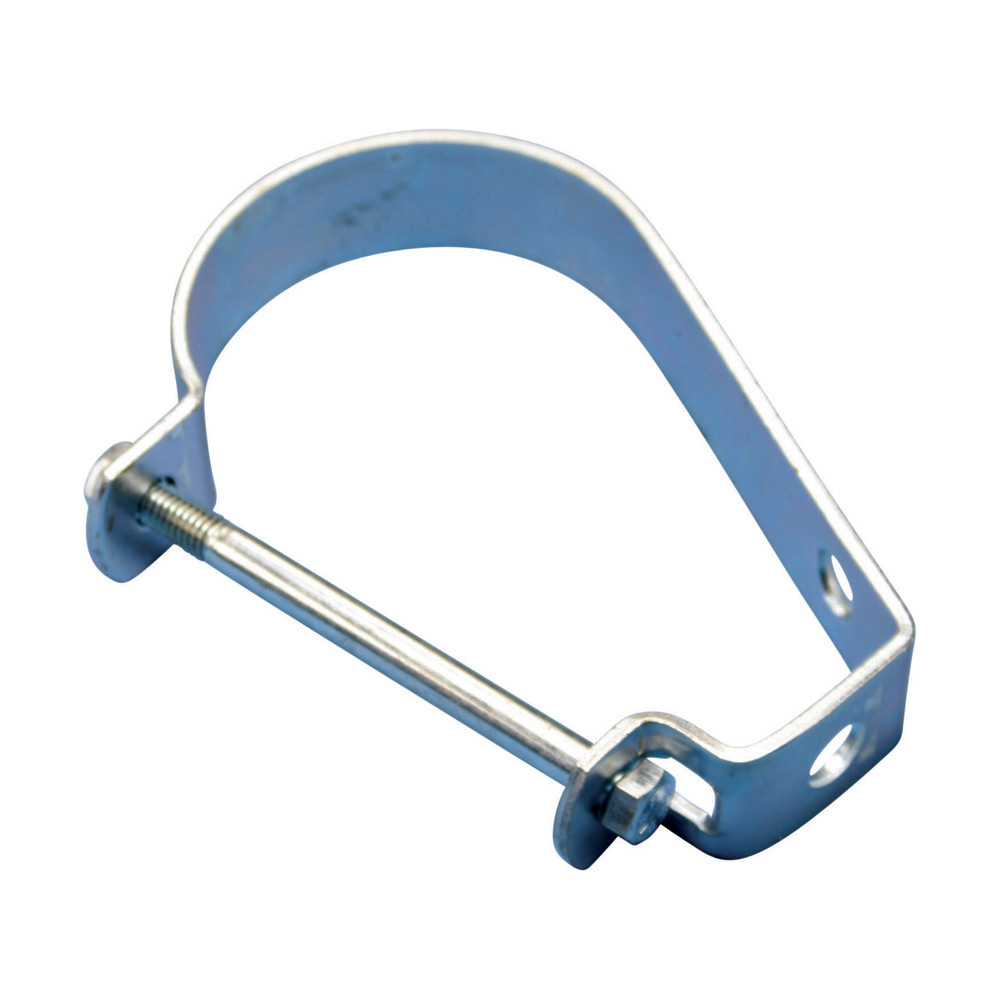 4180200EG J-Hanger, 2 in Pipe, 3/8 in Rod, 400 lb Load, Steel, Electro-Galvanized