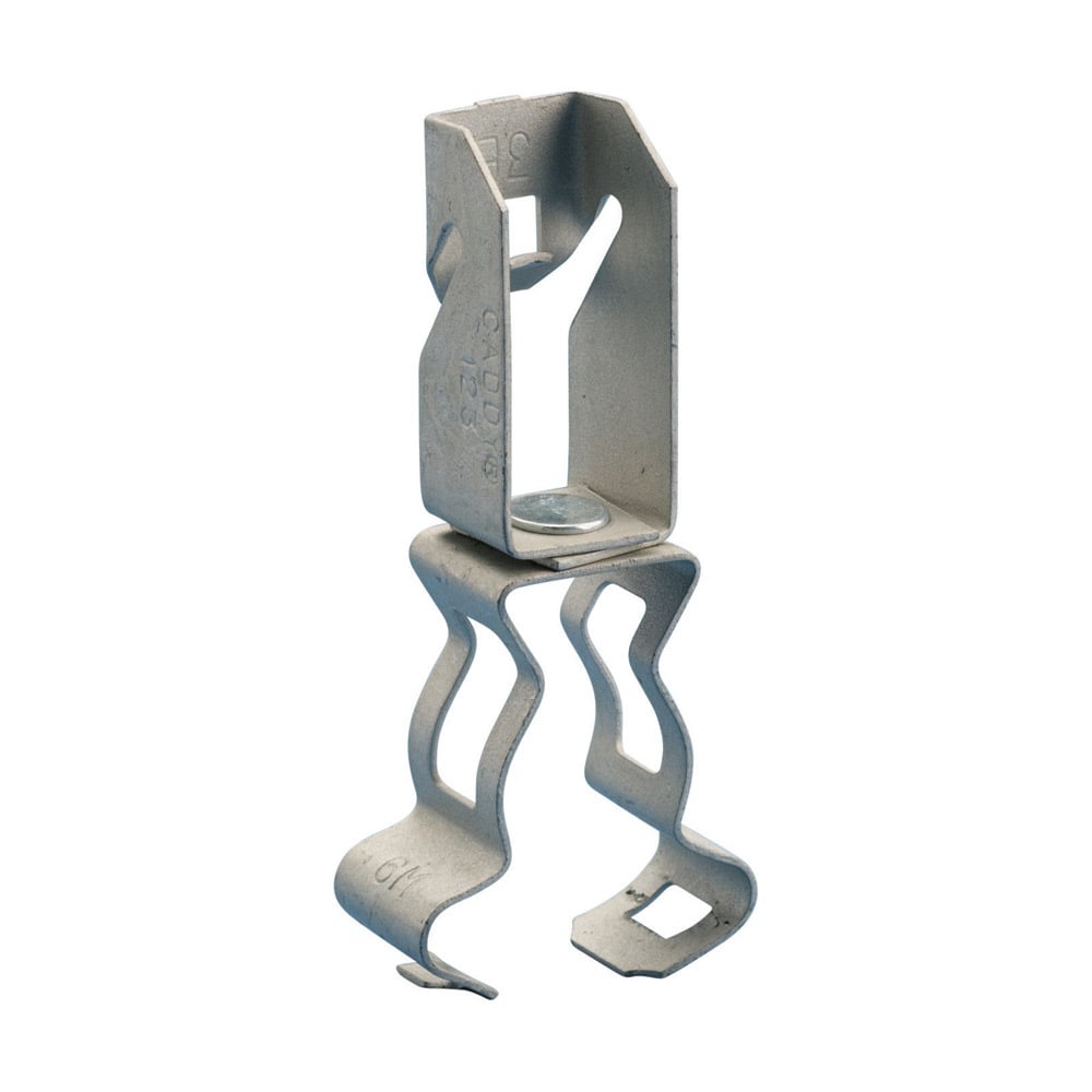 123812M 123-M Conduit to Z-Purlin Clip, 0.06 to 0.1 in THK Flange, 100 lb Load, Spring Steel, Caddy Armor