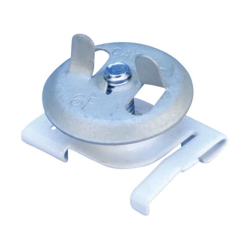 4G16WH Twist Clip, 15/16 in, 50 lb Load, Spring Steel, Painted
