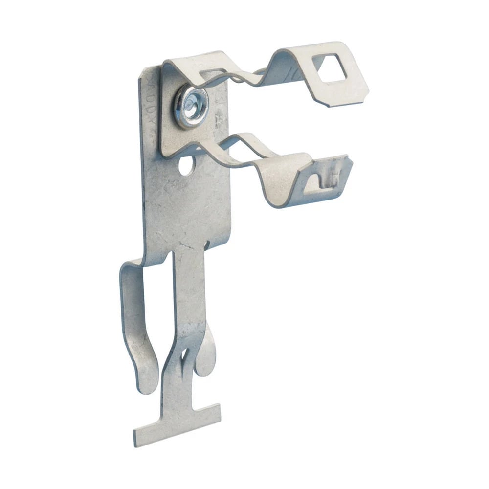 6MATS MATS Conduit to T-Grid Clip, 3/8 in Conduit, 0.551 to 0.709 in OD, 14/2 to 12/3 AWG Wire, Spring Steel