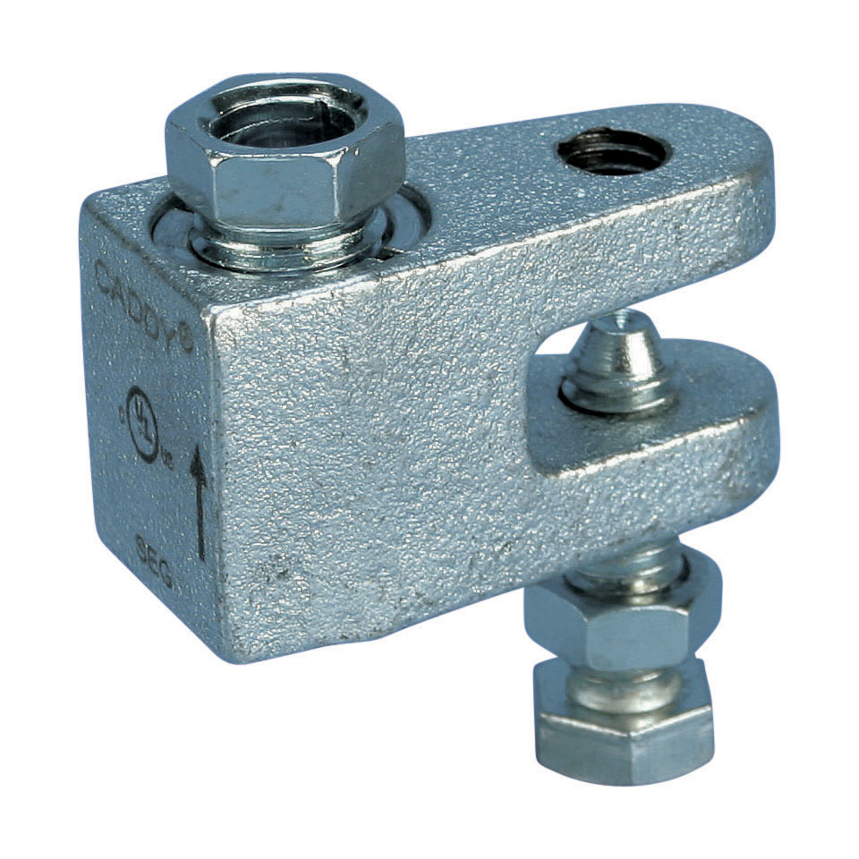 CRLB37EG Beam Clamp, 3/8 in Rod, 1/8 to 3/8 in THK Flange, 250/500 lb Static Load, Cast Iron, Electro-Galvanized