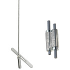 Tool-free 1.5mm Wire Rope Hanger Kit with Toggle End-Fitting - 6.6' Long - 44LB