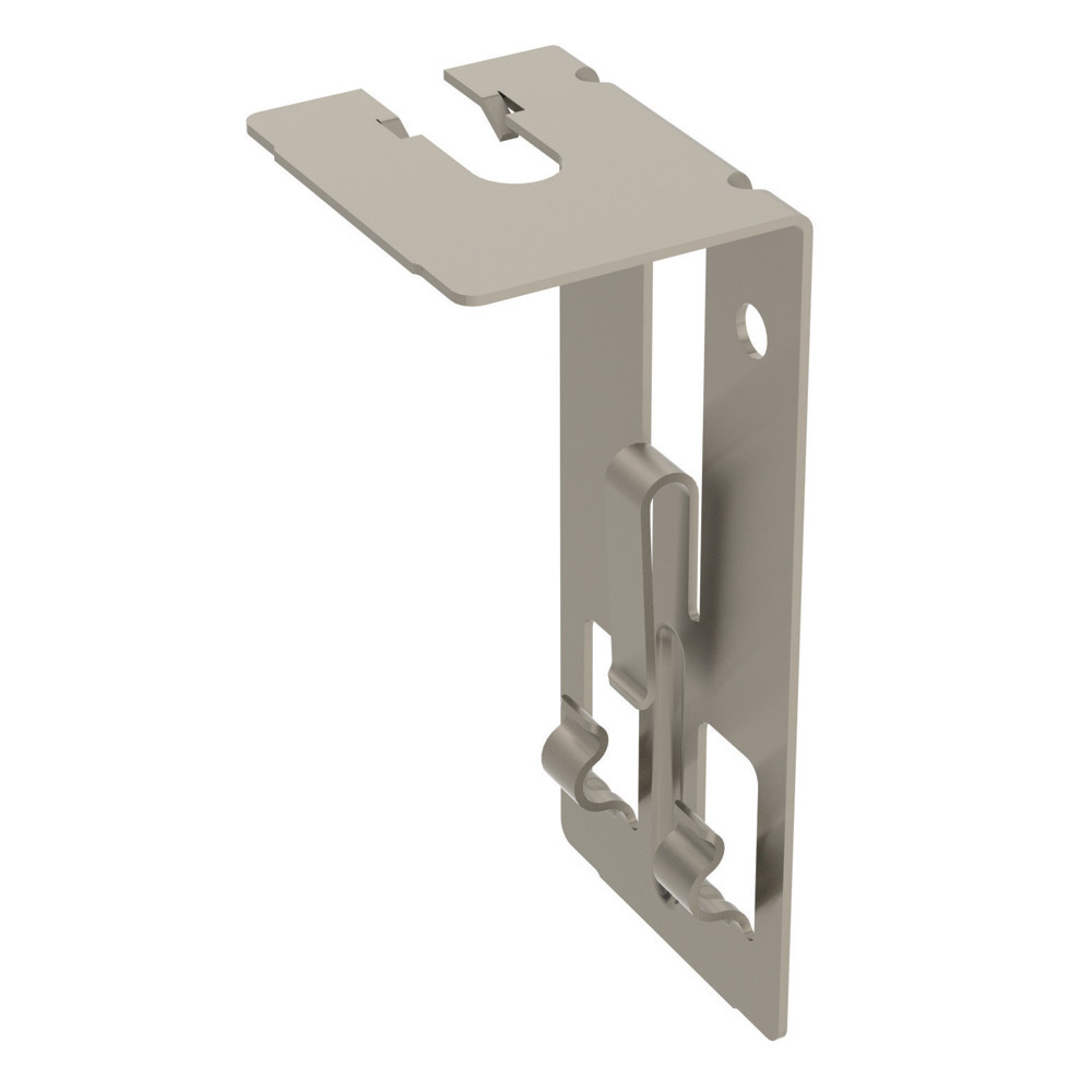 WBS1 90 deg Bend Slot Retrofit Wire Basket Support Clip, Spring Steel