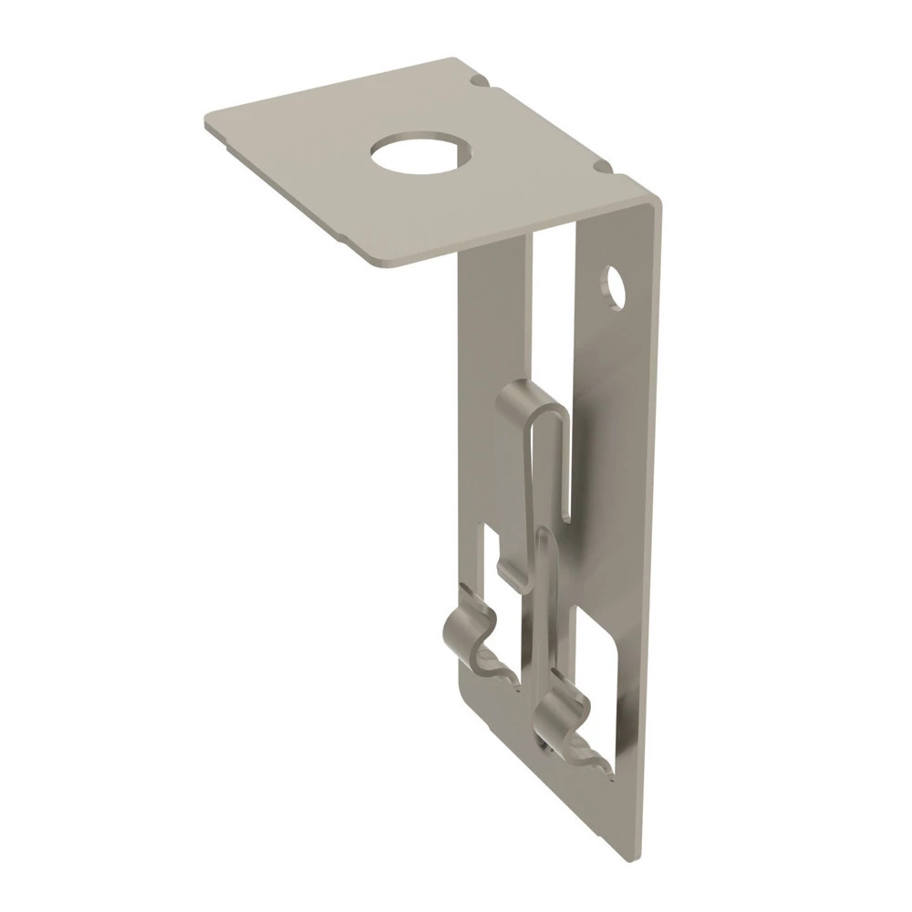WBS2 90 deg Bend Hole Wire Basket Support Clip, Spring Steel