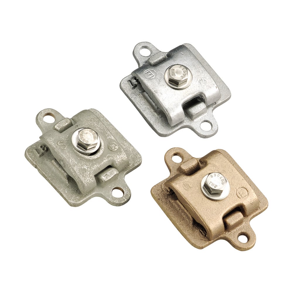 LPC537L Secondary Bonding Plate, 4/0 AWG Cable, 3-1/4 in W x 2-3/8 in D Plate, 5/16 in Plate Hole, Brass